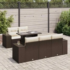 Set sofás de jardín 6 piezas y cojines ratán sintético marrón de , Conjuntos de jardín - Ref: Foro24-3326734, Precio: 514,19 ...