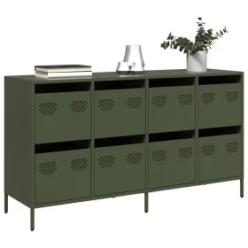 Aparador de acero laminado en frío verde oliva 135x39x73,5 cm de , Aparadores - Ref: Foro24-3307171, Precio: 220,69 €, Descue...