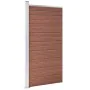 Panel de valla WPC marrón 95x186 cm de vidaXL, Paneles de vallas - Ref: Foro24-148977, Precio: 156,08 €, Descuento: %