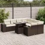 Set de sofás de jardín 9 pzas y cojines ratán sintético marrón de , Conjuntos de jardín - Ref: Foro24-3326774, Precio: 671,04...
