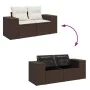 Set de sofás de jardín 9 pzas y cojines ratán sintético marrón de , Conjuntos de jardín - Ref: Foro24-3326774, Precio: 671,04...