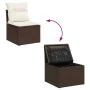 Set de sofás de jardín 9 pzas y cojines ratán sintético marrón de , Conjuntos de jardín - Ref: Foro24-3326774, Precio: 671,04...