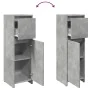 Armario de baño madera contrachapada gris 30x30x95 cm de , Muebles de baño - Ref: Foro24-856060, Precio: 41,79 €, Descuento: %