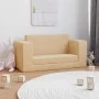 Sofá cama de niños 2 plazas felpa suave crema de , Mobiliario para bebés y niños pequeños - Ref: Foro24-357037, Precio: 56,24...