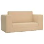 Sofá cama de niños 2 plazas felpa suave crema de , Mobiliario para bebés y niños pequeños - Ref: Foro24-357037, Precio: 56,24...