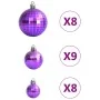 Bolas de Navidad 100 unidades lila Ø3/4/6 cm de , Adornos festivos - Ref: Foro24-4100008, Precio: 18,53 €, Descuento: %
