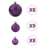 Bolas de Navidad 100 unidades lila Ø3/4/6 cm de , Adornos festivos - Ref: Foro24-4100008, Precio: 18,53 €, Descuento: %