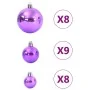Bolas de Navidad 100 unidades lila Ø3/4/6 cm de , Adornos festivos - Ref: Foro24-4100008, Precio: 18,53 €, Descuento: %