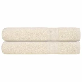Toallas de sauna 2 uds 100% algodón crema 80x200 cm 360 gsm de , Toallas - Ref: Foro24-137007, Precio: 35,10 €, Descuento: %