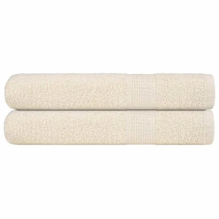 Toallas de sauna 2 uds 100% algodón crema 80x200 cm 360 gsm de , Toallas - Ref: Foro24-137007, Precio: 35,10 €, Descuento: %