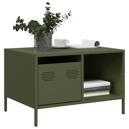 Mesa de centro acero laminado frío verde oliva 68,5x50x43,5cm de , Mesas de centro - Ref: Foro24-851284, Precio: 96,93 €, Des...