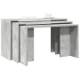 Mesas apilables 3 piezas madera contrachapada gris hormigón by , Side tables - Ref: Foro24-858536, Price: 60,08 €, Discount: %