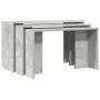 Mesas apilables 3 piezas madera contrachapada gris hormigón by , Side tables - Ref: Foro24-858536, Price: 60,08 €, Discount: %