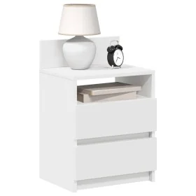Mesilla de noche con 2 cajones blanca 40x33x60 cm by , Nightstands - Ref: Foro24-858560, Price: 52,26 €, Discount: %