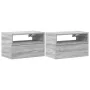 Mesitas de noche de pared 2 uds gris sonoma 45x26x28,5 cm de , Mesitas de noche - Ref: Foro24-858607, Precio: 68,89 €, Descue...