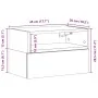Mesitas de noche de pared 2 uds gris sonoma 45x26x28,5 cm de , Mesitas de noche - Ref: Foro24-858607, Precio: 68,89 €, Descue...