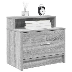 Mesillas de noche con cajón 2 uds gris sonoma 51x31x47 cm by , Nightstands - Ref: Foro24-858679, Price: 75,69 €, Discount: %