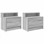 Mesillas de noche con cajón 2 uds gris sonoma 51x31x47 cm de , Mesitas de noche - Ref: Foro24-858679, Precio: 75,69 €, Descue...