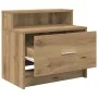 Mesillas de noche con cajón 2 uds roble artesanal 51x31x47 cm de , Mesitas de noche - Ref: Foro24-858685, Precio: 71,16 €, De...