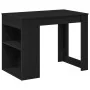 Escritorio con cajón y estante madera contrachapada roble negro de , Mesas de cocina y de comedor - Ref: Foro24-858687, Preci...