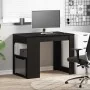 Escritorio con cajón y estante madera contrachapada roble negro de , Mesas de cocina y de comedor - Ref: Foro24-858687, Preci...