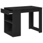 Escritorio con cajón y estante madera contrachapada roble negro de , Mesas de cocina y de comedor - Ref: Foro24-858687, Preci...