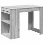 Escritorio con cajón estante madera contrachapada gris sonoma de , Mesas de cocina y de comedor - Ref: Foro24-858691, Precio:...