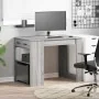 Escritorio con cajón estante madera contrachapada gris sonoma de , Mesas de cocina y de comedor - Ref: Foro24-858691, Precio:...