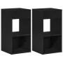 Mesillas de noche con cajón 2 uds roble negro 35x34x66,5 cm by , Nightstands - Ref: Foro24-858716, Price: 79,39 €, Discount: %