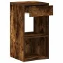 Mesilla de noche con cajón roble ahumado 35x34x66,5 cm by , Nightstands - Ref: Foro24-858721, Price: 45,88 €, Discount: %