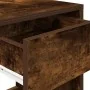 Mesilla de noche con cajón roble ahumado 35x34x66,5 cm by , Nightstands - Ref: Foro24-858721, Price: 45,88 €, Discount: %