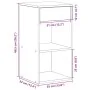Mesilla de noche con cajón roble ahumado 35x34x66,5 cm by , Nightstands - Ref: Foro24-858721, Price: 45,88 €, Discount: %