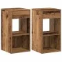 Mesillas de noche con cajón 2 uds madera vieja 35x34x66,5 cm by , Nightstands - Ref: Foro24-858728, Price: 78,65 €, Discount: %