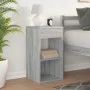 Mesilla de noche con cajón gris sonoma 35x34x66,5 cm de , Mesitas de noche - Ref: Foro24-858723, Precio: 44,82 €, Descuento: %