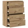 Armarios con 2 cajones 2 uds roble artesanal 60x31x40 cm de , Cajoneras - Ref: Foro24-858838, Precio: 88,78 €, Descuento: %