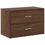 Armario con 2 cajones roble marrón 60x31x40cm madera ingeniería de , Cajoneras - Ref: Foro24-858833, Precio: 54,55 €, Descuen...