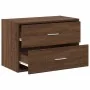 Armario con 2 cajones roble marrón 60x31x40cm madera ingeniería de , Cajoneras - Ref: Foro24-858833, Precio: 54,55 €, Descuen...