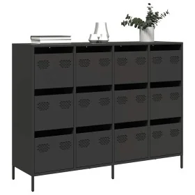 Aparador de acero laminado en frío negro 135x39x103,5 cm von , Sideboards - Ref: Foro24-3307173, Preis: 287,77 €, Rabatt: %