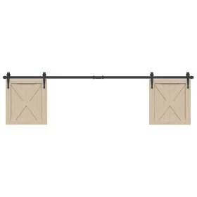 Kit de puerta corredera de armario acero carbono 200 cm by , DIY accessories - Ref: Foro24-4009685, Price: 30,77 €, Discount: %