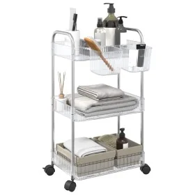 Carro de almacenamiento 3 niveles transparente 37x28x68 cm by , Cargo forklifts - Ref: Foro24-4012378, Price: 32,63 €, Discou...