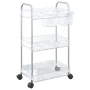 Carro de almacenamiento 3 niveles transparente 37x28x68 cm by , Cargo forklifts - Ref: Foro24-4012378, Price: 32,63 €, Discou...