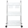 Carro de almacenamiento 3 niveles transparente 37x28x68 cm by , Cargo forklifts - Ref: Foro24-4012378, Price: 32,63 €, Discou...