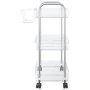 Carro de almacenamiento 3 niveles transparente 37x28x68 cm by , Cargo forklifts - Ref: Foro24-4012378, Price: 32,63 €, Discou...