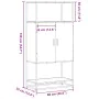Aparador alto madera de ingeniería y metal gris Sonoma de , Aparadores - Ref: Foro24-849042, Precio: 99,98 €, Descuento: %