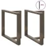 Patas mesa comedor forma T 2uds acero natural 90x35x(72-73)cm de , Patas para mesas - Ref: Foro24-4013067, Precio: 136,19 €, ...