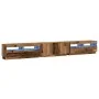 Mueble TV luces LED madera ingeniería envejecida 300x35x40 cm de , Muebles TV - Ref: Foro24-3329169, Precio: 265,01 €, Descue...