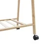 Perchero con estantes y ruedas 96x45,5x155,5 cm bambú de , Organizadores de vestidores y perchas de barra - Ref: Foro24-40089...