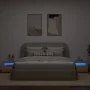 Mesitas de noche luces LEDs 2 uds roble artesanal 60x35x40 cm de , Mesitas de noche - Ref: Foro24-3329162, Precio: 89,42 €, D...