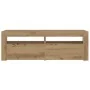 Mesitas de noche luces LEDs 2 uds roble artesanal 60x35x40 cm de , Mesitas de noche - Ref: Foro24-3329162, Precio: 89,42 €, D...