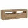 Mesitas de noche luces LEDs 2 uds roble artesanal 60x35x40 cm de , Mesitas de noche - Ref: Foro24-3329162, Precio: 89,42 €, D...